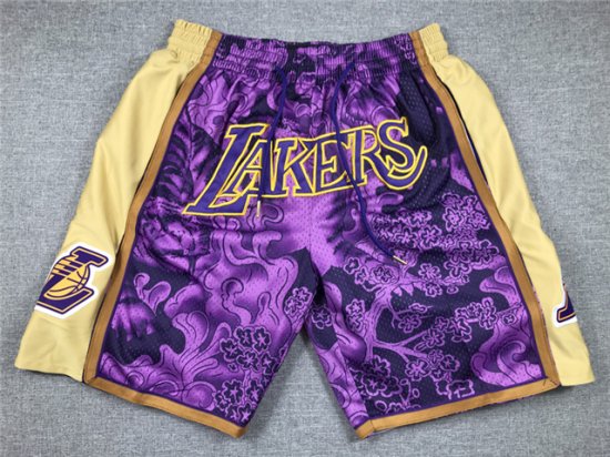 Los Angeles Lakers Year Of the Tiger Lakers Purple Basketball Shorts