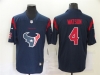 Houston Texans #4 Deshaun Watson Navy Team Big Logo Vapor Limited Jersey