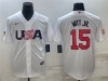 USA #15 Bobby Witt Jr. White 2023 World Baseball Classic Jersey