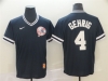 New York Yankees #4 Lou Gehrig Black Throwback Jersey