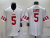 San Francisco 49ers #5 Trey Lance 2022 White Vapor Limited Jersey