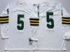Green Bay Packers #5 Paul Hornung 1961 Throwback White Long Sleeve Jersey