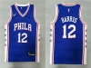 Philadelphia 76ers #12 Tobias Harris Blue Swingman Jersey