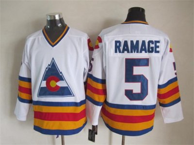 Colorado Avalanche #5 Rob Ramage 1980 CCM Vintage White Jersey