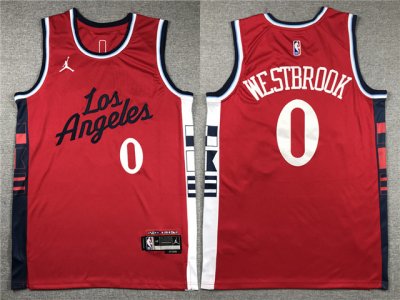 Los Angeles Clippers #0 Russell Westbrook 2024-25 Red Statement Edition Swingman Jersey