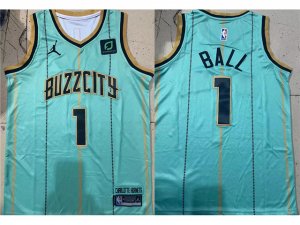 Youth Charlotte Hornets #1 LaMelo Ball Teal City Edition Swingman Jersey