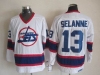 Winnipeg Jets #13 Teemu Selanne 1992 CCM Vintage White Jersey