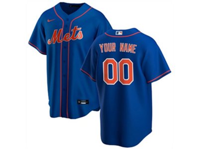 New York Mets #00 Blue Alternate Cool Base Custom Jersey