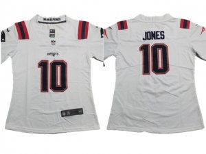 Women's New England Patriots #10 Mac Jones White Vapor Limited Jersey