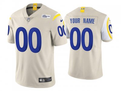 Los Angeles Rams #00 Bone Vapor Limited Custom Jersey