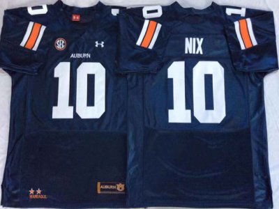 NCAA Auburn Tigers #10 Bo Nix Navy College Football Jersey