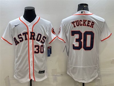 Houston Astros #30 Kyle Tucker White Flex Base Jersey
