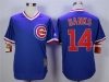 Chicago Cubs #14 Ernie Banks Blue Cooperstown Collection Cool Base Jersey
