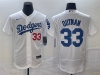 Los Angeles Dodgers #33 James Outman White Flex Base Jersey