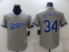 Los Angeles Dodgers #34 Fernando Valenzuela Gray Cooperstown Collection Cool Base Jersey