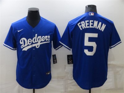 Los Angeles Dodgers #5 Freddie Freeman Royal Blue Cool Base Jersey