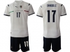 National Italy #17 Immobile Away White 2020/21 Soccer Jersey