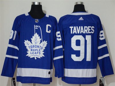 Toronto Maple Leafs #91 John Tavares Blue Jersey