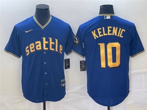 Seattle Mariners #10 Jarred Kelenic Royal 2023 City Connect Jersey