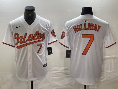 Baltimore Orioles #7 Jackson Holliday White Limited Jersey