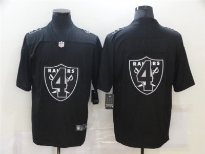 Las Vegas Raiders #4 Derek Carr Black Shadow Logo Limited Jersey
