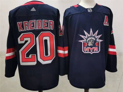 New York Rangers #20 Chris Kreider 2020-21 Reverse Retro Blue Jersey