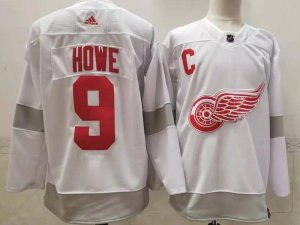 Detroit Red Wings #9 Gordie Howe White 2021 Reverse Retro Jersey