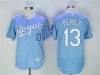 Kansas City Royals #13 Salvador Perez Light Blue Flex Base Jersey