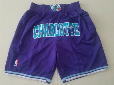 Charlotte Hornets Just Don Charlotte Purple Basketball Shorts