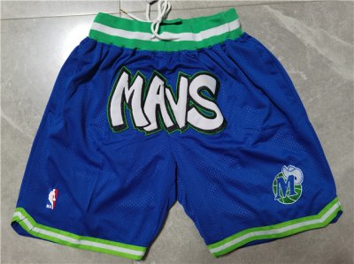 Dallas Mavericks Just Don Mavs Blue Basketball Shorts