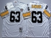 Pittsburgh Steelers #63 Dermontti Dawson 1975 Throwback White Jersey