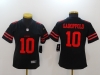 Women's San Francisco 49ers #10 Jimmy Garoppolo Black Vapor Limited Jersey