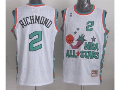 1996 NBA All-Star Game Western Conference #2 Mitch Richmond White Hardwood Classic Jersey