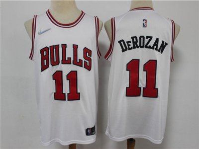 Chicago Bulls #11 DeMar DeRozan White 75th Anniversary Jersey