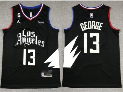 Los Angeles Clippers #13 Paul George 2022-23 Black Statement Edition Swingman Jersey