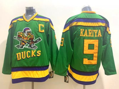 Anaheim Mighty Ducks #9 Paul Kariya CCM Green Movie Jersey