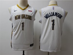 Youth New Orleans Pelicans #1 Zion Williamson White Swingman Jersey