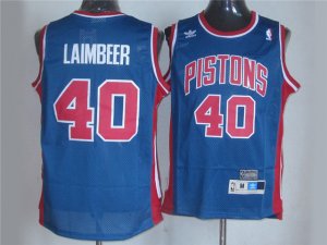 Detroit Pistons #40 Bill Laimbeer Blue Swingman Throwback Jersey on  sale,for Cheap,wholesale from China