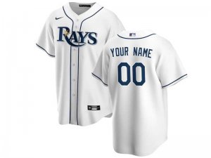 Tampa Bay Rays Custom #00 White Home 2020 Cool Base Jersey