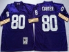 Minnesota Vikings #80 Cris Carter Throwback Purple Jersey