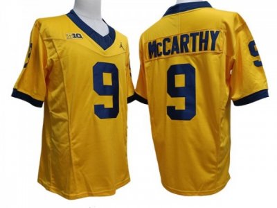 NCAA Michigan Wolverines #9 J.J. McCarthy Yellow F.U.S.E. Vapor Limited Jersey