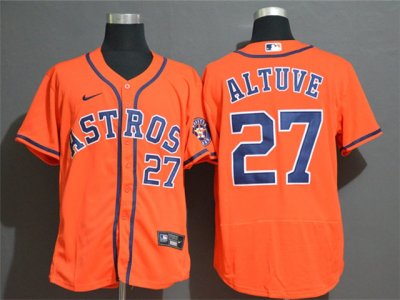 Houston Astros #27 Jose Altuve Orange 2020 Flex Base Jersey