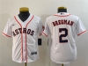 Youth Houston Astros #2 Alex Bregman White Cool Base Jersey