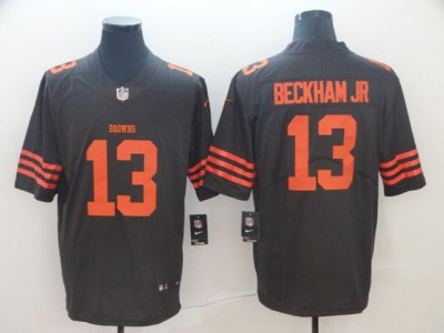 Cleveland Browns #13 Odell Beckham Jr. Brown Color Rush Limited Jersey