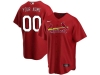 St. Louis Cardinals Custom #00 Alternate Red Cool Base Jersey