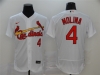 St. Louis Cardinals #4 Yadier Molina White Flex Base Jersey