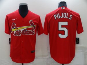 St. Louis Cardinals #5 Albert Pujols Red Cool Base Jersey