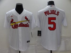 St. Louis Cardinals #5 Albert Pujols White Cool Base Jersey