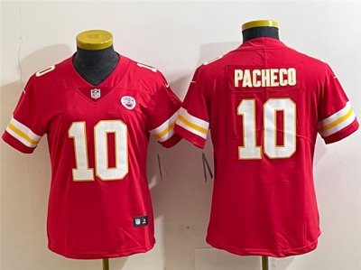 Womens Kansas City Chiefs #10 Isaih Pacheco Red Vapor Limited Jersey