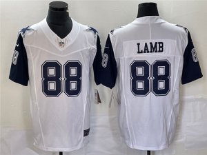 Dallas Cowboys #88 CeeDee Lamb White Color Rush Vapor F.U.S.E. Limited Jersey